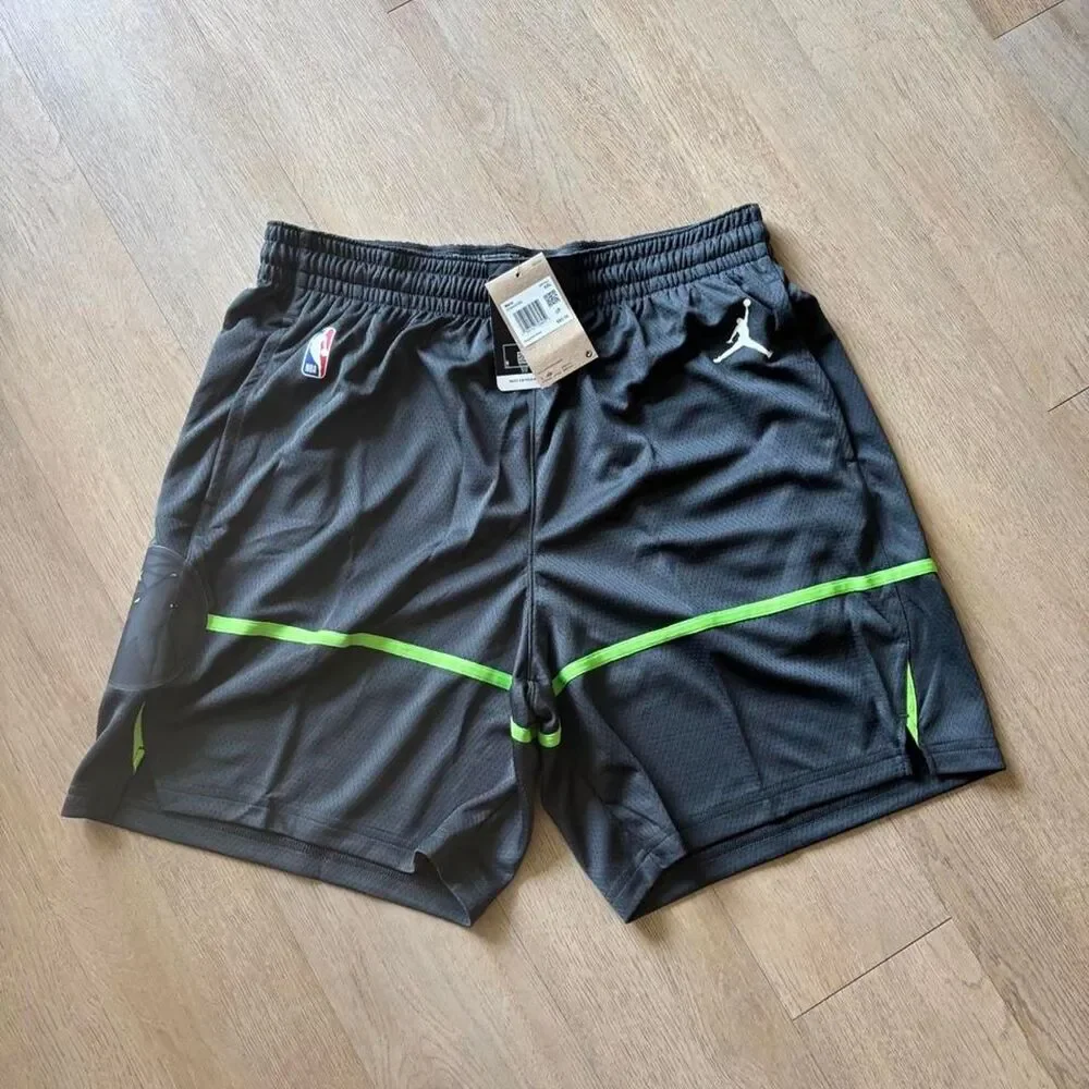 Jordan Men's Grey and Black Shorts